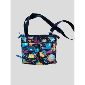 Lily Bloom Crossbody Purse/Handbag. Med Size. Fun Cat Pattern